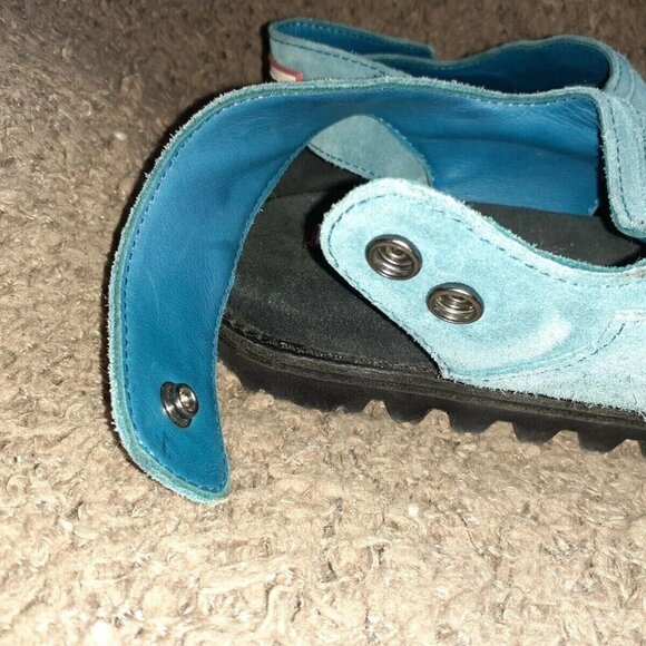 HUNTER-Original Leather Sandals-Blue Suede Sport-SZ 11.5/12 Woman-Near Mint - Picture 7 of 8